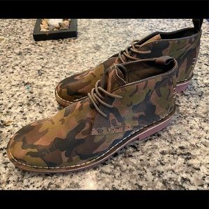 GREY Saks Fitch Avenue Camo dress boots